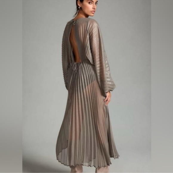 Anthropology pleated sliver dress - Picture 2 of 7